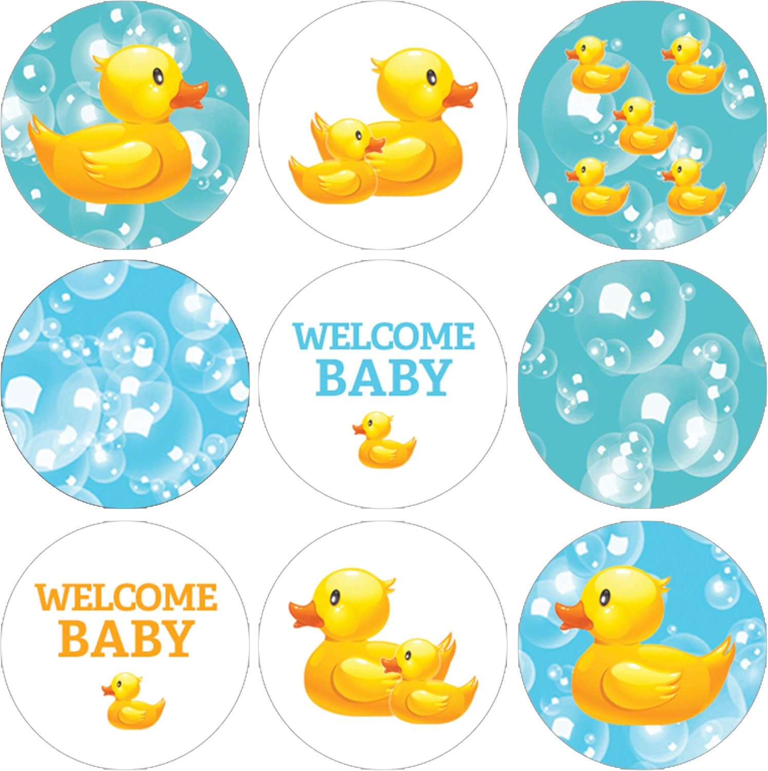 Amazoncom Distinctivs Rubber Ducky Baby Shower Favor Stickers