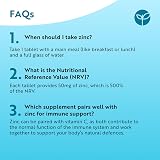 Nutravita Zinc Tablets 50mg - 120 Vegan Supplements for Immune Health view 6