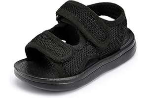 GUAGUA PRINCE Toddler Sandals for Boys and Girls,Non-Slip Water Shoes,Mesh Breathable Baby Walking Shoes