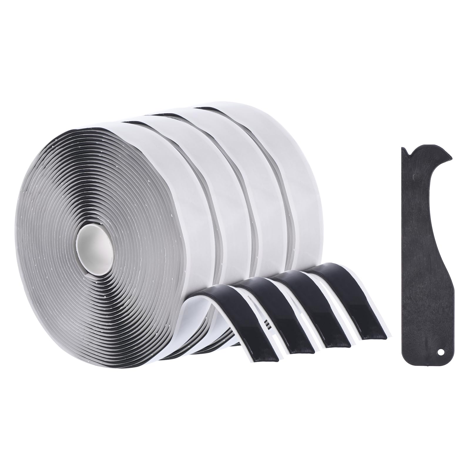 PATIKIL 4 Pack Butyl Seal Tape 30ft x 1" x 1/8" Black Butyl Sealant Tape Butyl Rubber Caulk Tape Glazing Putty Tape for RV Trailer Motorhome Window and Vent Sealing Boat Sealing