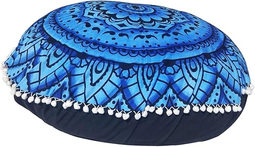 Amazon Com Round Bohemian Cushion Cover Ottoman Pouf Cover