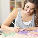 ojussa Flash Cards 300 Pcs 3x5 In Kraft Paper Notecards with 6 Rings view 6