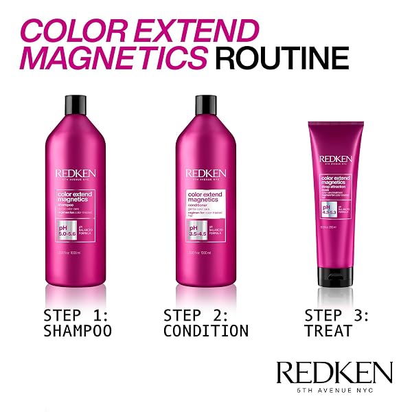 REDKEN COLOR EXTEND MAGNETICS SHAMPOO | FOR COLOR-TREATED HAIR | GENTLY CLEANSES & PROTECTS COLOR | WITH AMINO ACID | SULFATE-FREE | 33.8 FL OZ