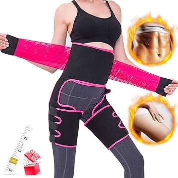 Amazon ウエスト ベルト シェイパーベルト シェイプアップベルト フィットネス ダイエット 腹筋ベルト コルセット レディース 脂肪燃焼 腰 サポーター シェイプアップベルト 発汗 発汗ベルト レディース 腹筋ベルト レーニングベルト 3で1ウエストトレーナー 太もも