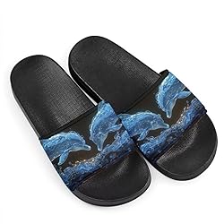 Howilath Abstract Dolphin Pattern Sandals for Women