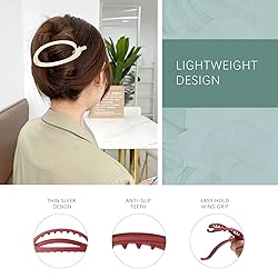 French Concord Hair Clips Claw - 6Pcs Side Slid