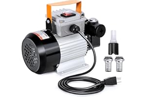 Rengue 16GPM 550W 110V AC Oil Transfer Pump Self Priming Electric Fuel Pump Suitable for Diesel, Kerosene, Biodiesel Oil Change Extractor Pump for Vehicles, Ships, Farms