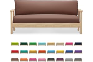 SFIHOME Full Size Futon Cover, Armless Stretch Futon Cover, Sofa Slipcover Furniture Protector for Kids, Pets, Machine Washable Zippered Futon Couch Covers, Coffee