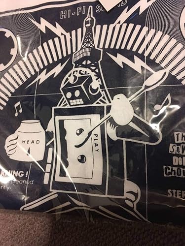 Amazon Mサイズキン肉マン ステカセキング ｔシャツ ホワイト ブラック 白黒紺 悪魔超人 カセット ウォークマン メンテナンス アニメ 萌えグッズ 通販