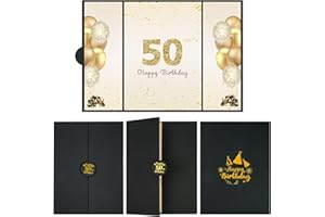 LDFDRT 50th Birthday Party Decorations Signature Guest Book Big Birthday Card Party Guest Book Signature Book Guestbook 50 Years Old Birthday Gifts Signing Card Board