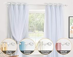 2 Pack Curtain Rods for Windows 48 to 84