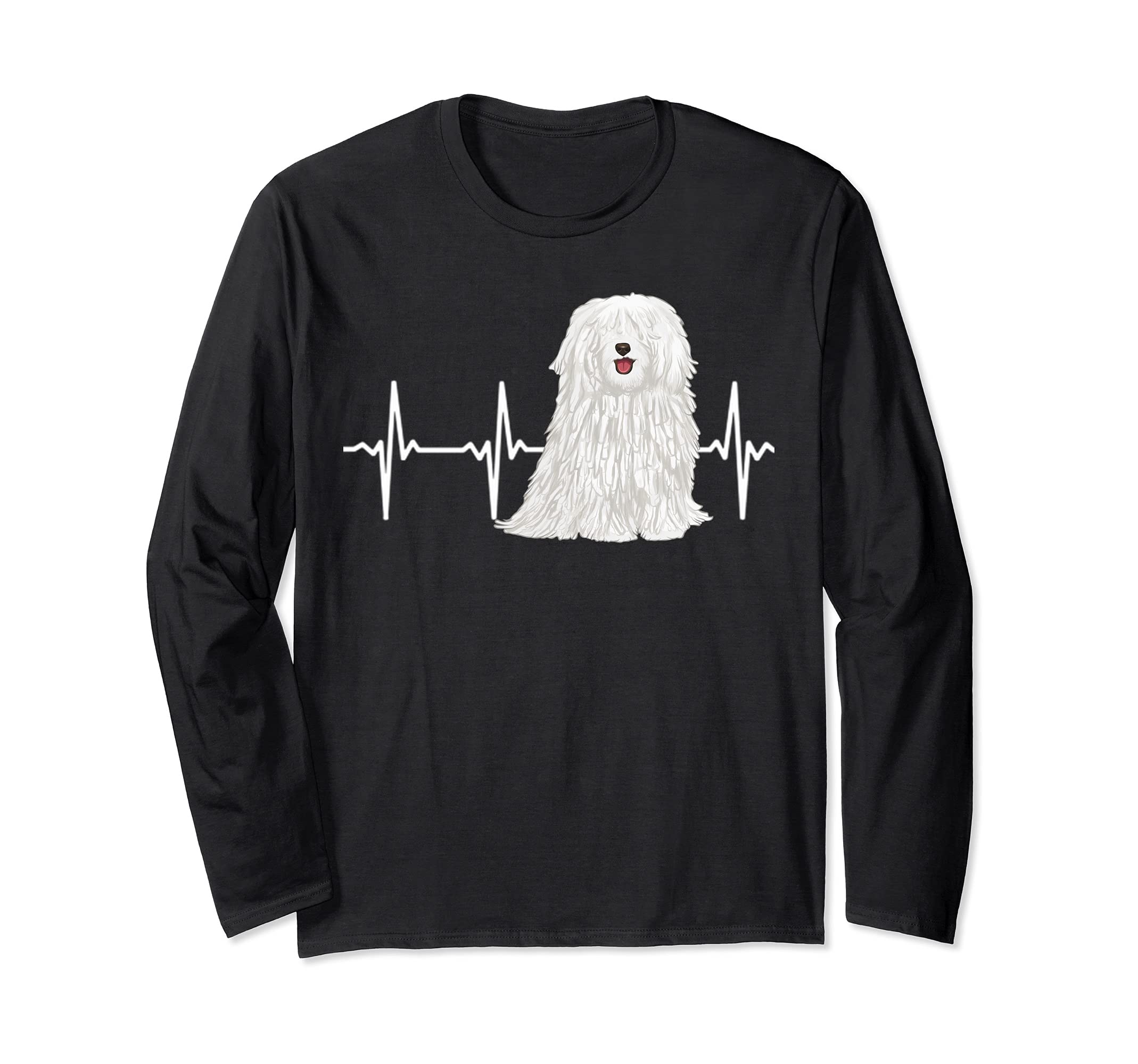 Pulik Heartbeat Dog Lover Long Sleeve T-Shirt