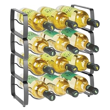 Amazon Com Mdesign Metal Steel Free Standing 12 Bottle Modular
