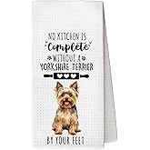 YLZlhb Yorkshire Terrier Kitchen Towels, Yorkshire Terrier Gifts for Women Decorative Tea and Dish Towels, Yorkie Gifts Hand Towels for Bathroom Decor, 16x24 Inches