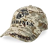 Armycrew Officially Licensed US Marine Corps Veteran Embroidered Cotton Baseball Cap