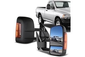 ECCPP Towing Mirrors Pair Set Replacement fit for 2003-06 for Chevy Silverado 1500 2500 HD 3500 Suburban 1500 2500 Tahoe for GMC Sierra Yukon Power Heated Signal Black Manual Telescoping Tow Mirrors