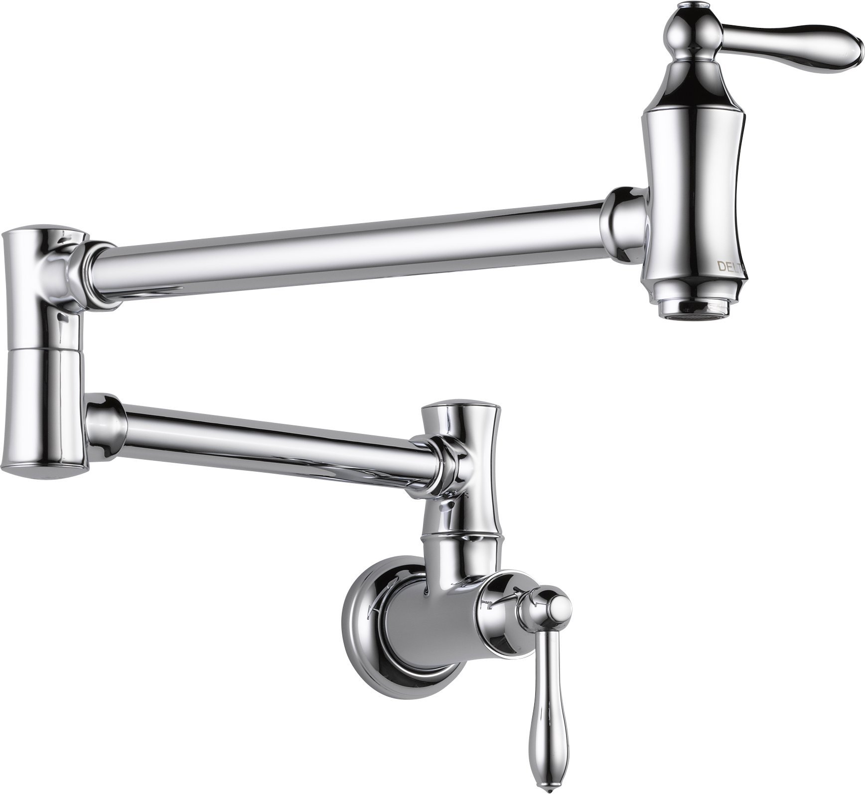 Delta Faucet Traditional Wall-Mount Pot Filler Faucet, Chrome 1177LF