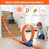 Dreamon Car Track 5M Flexible Race Track Set with 4 Cars Ramps Storage Bag view 4