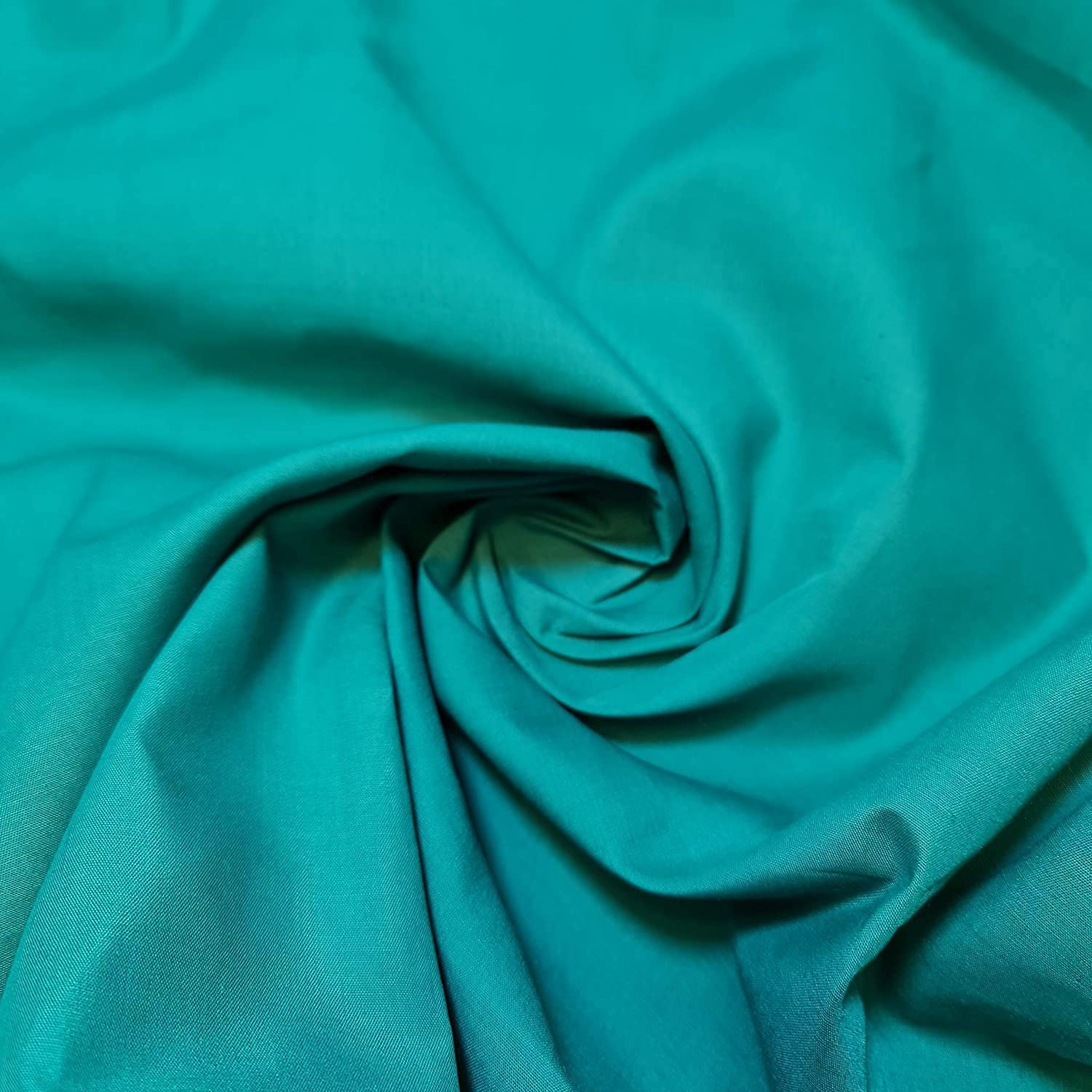 Plain/Solid Dyed Polycotton Dress Craft Fabric Material 45" - 112 cm Wide Sold As 1 Meter Pre - Cut Lengths (Available in 42 Colours)… (Jade Green, 2 Meter)