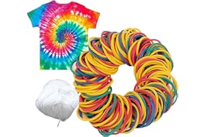 DIELIANYI Rubber bands for tie dye projects craft project Design Assorted 200g