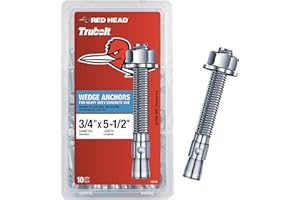 Red Head 3/4 in. x 5-1/2 in. Wedge Anchor 10CT