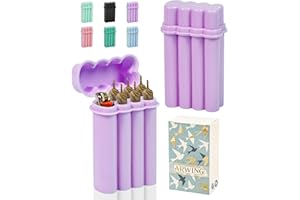 ARWING 6 Hole King Size Pre Roll Cone Holder Case with Lighter Holder, 6 or 8 Capacity Cigarette Case for Regular Size, Small Smoking Accessories for 1-1/4 Size Pre Rolled Rolling Paper - Purple
