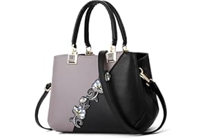 ELDA Purses and Handbags for Women Embroidery Top Handle Satchel Fashion Ladies Shoulder Bag Tote Purse Messenger Bags