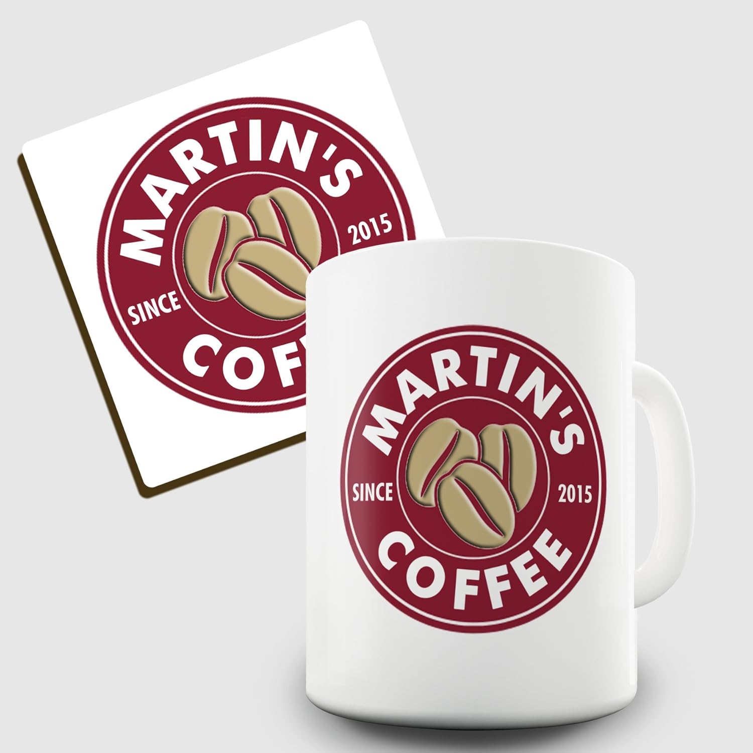 Costa Style Personalised Mug & Coaster Set by Daemon Design Amazon.co