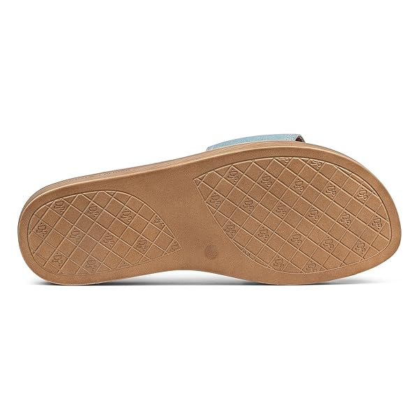 DONALD PLINER WOMEN’S FARRAH SLIDE SANDAL, SIZE 5.5 IN LIGHT BLUE ANTIQUE NUBUC, COMFORTABLE & STYLISH BEACH SLIDES FOR WOMEN, WARM WEATHER OPEN-TOED LADIES SHOES FOR EVERYDAY