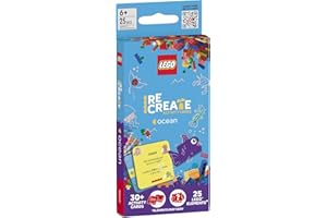 AMEET Lego Recreate Activity Cards – Ocean | Imaginative Building Game with 30+ Activity Cards & 25 Lego Elements | Ages 6+