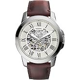 Fossil Men's Grant Quartz Stainless Steel and Leather Chronograph Watch
