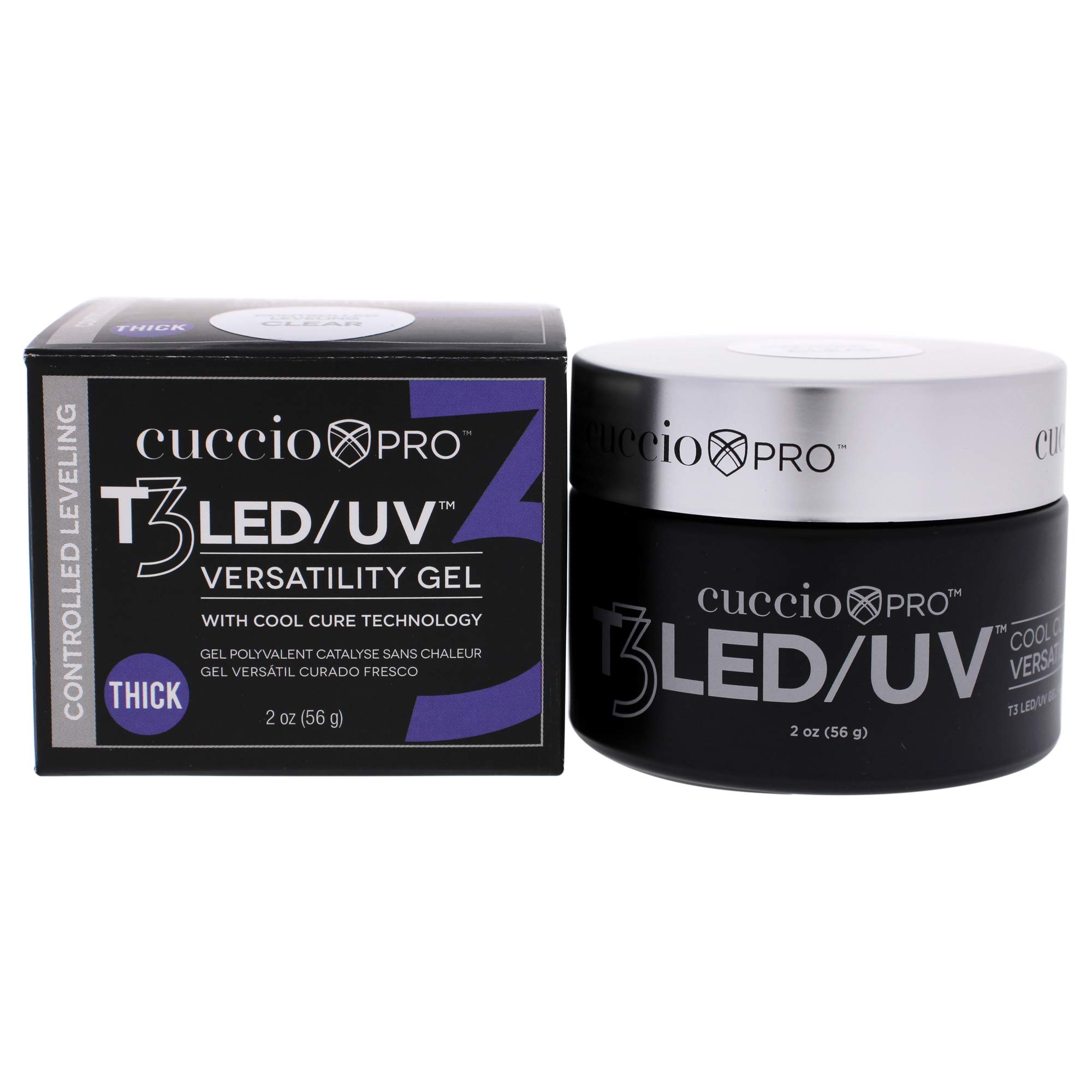 Cuccio T3 Led/Uv Controlled Levelling Thick Viscosity Gel, Clear, 56 g I0099267