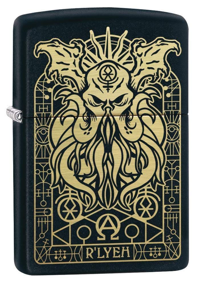 ZIPPO - Monster Design - Laser Engrave, Black Matte - Windproof Lighter, refillable, in gift box — image 1