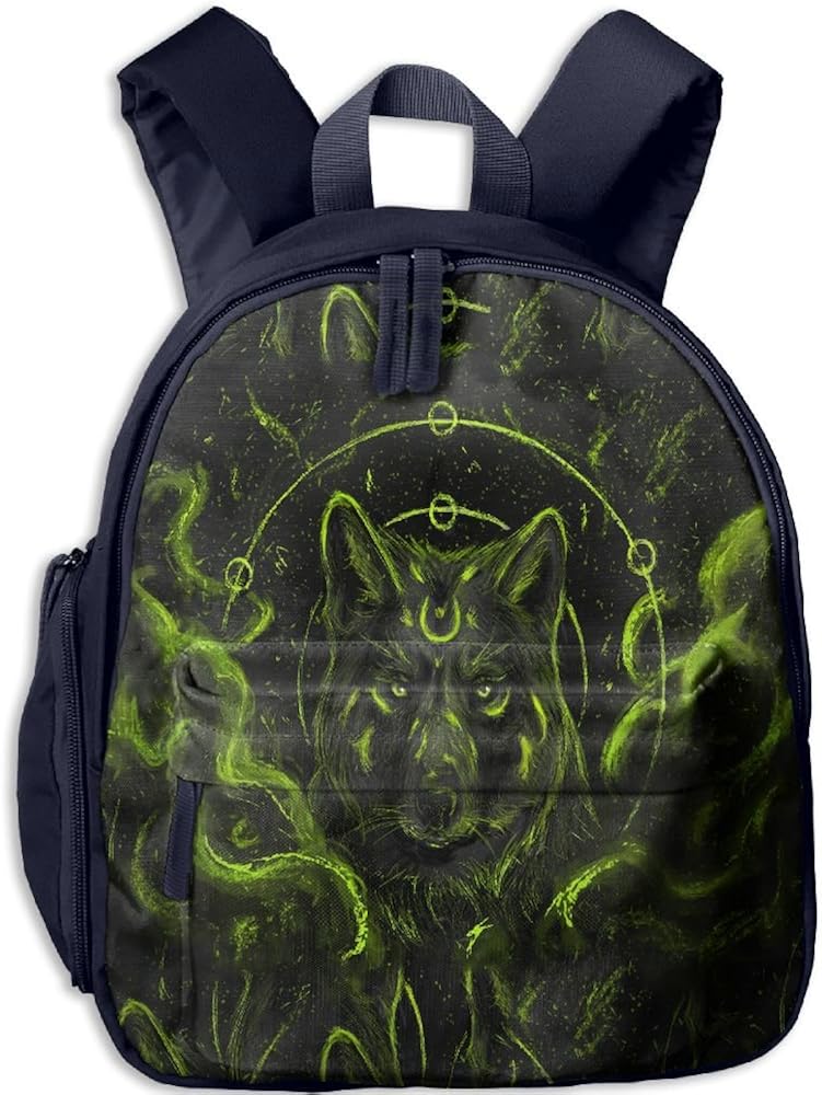 Kid Rucksack Students Book Cool Wolf Backpak School