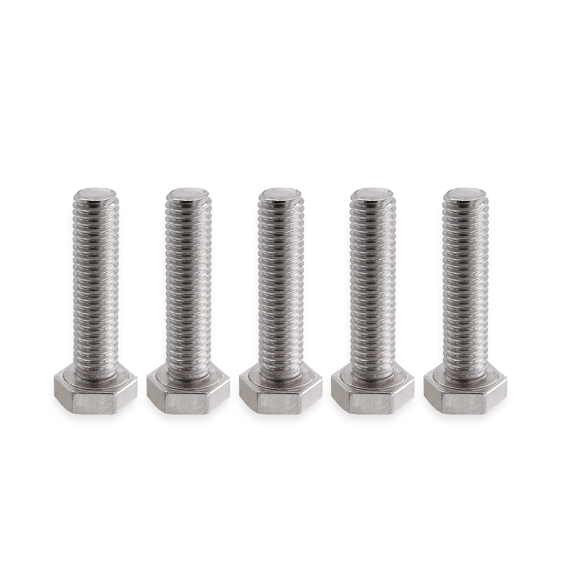 VictorsHome M8 Hex Bolts Screws, M8-1.25 x 35mm 304 Stainless Steel Fully Threaded Hex Head Bolt 5pcs