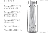 LifeStraw Peak Series Collapsible Squeeze Bottle Water Filter 650ml Dark view 3