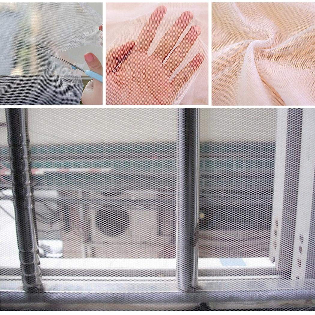 Foshin Home Clear Self-adhesive Window Screen Curtain Mesh Mosquito Net