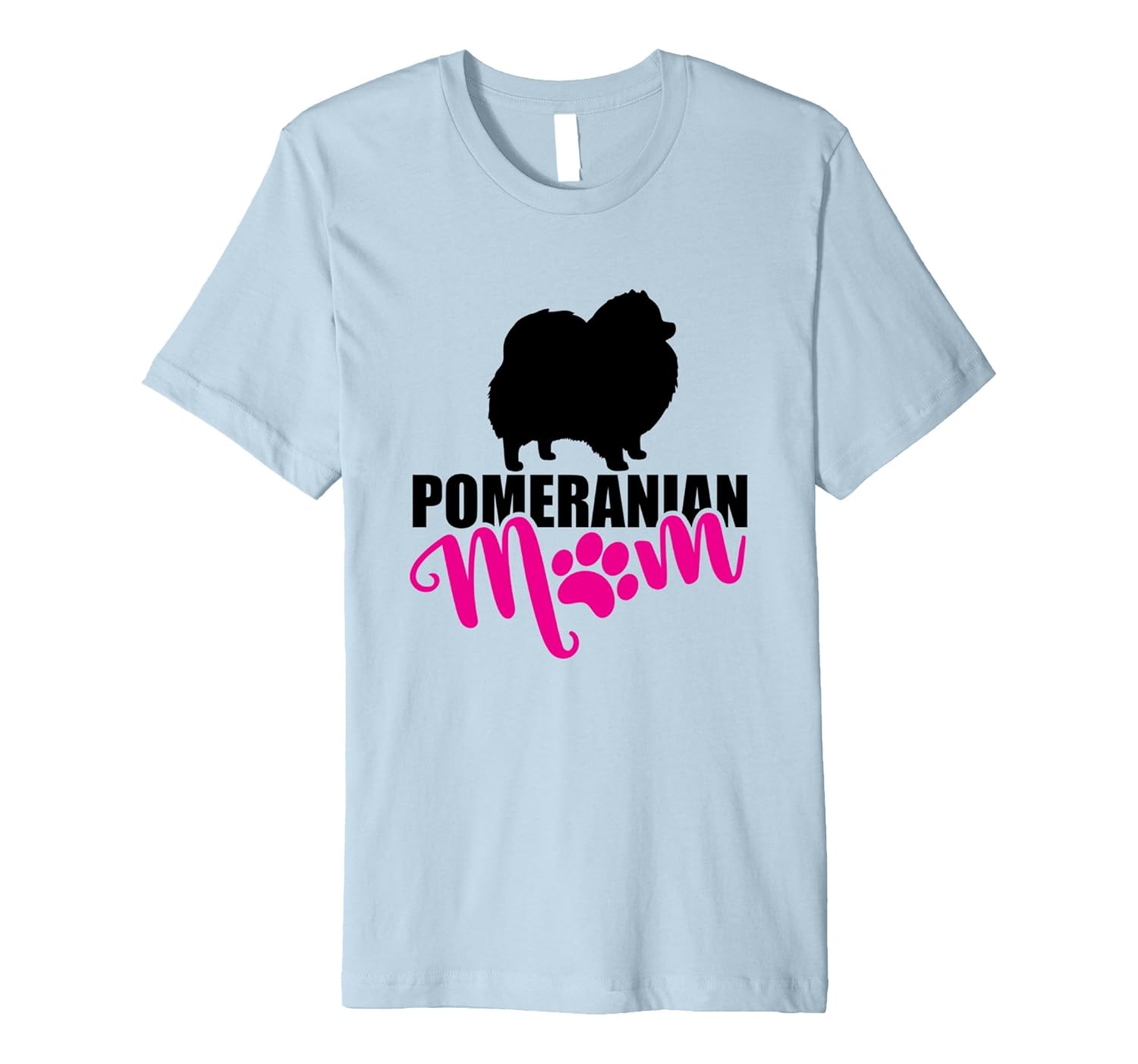 Proud Pomeranian Mom Paw Print T-Shirt-ANZ