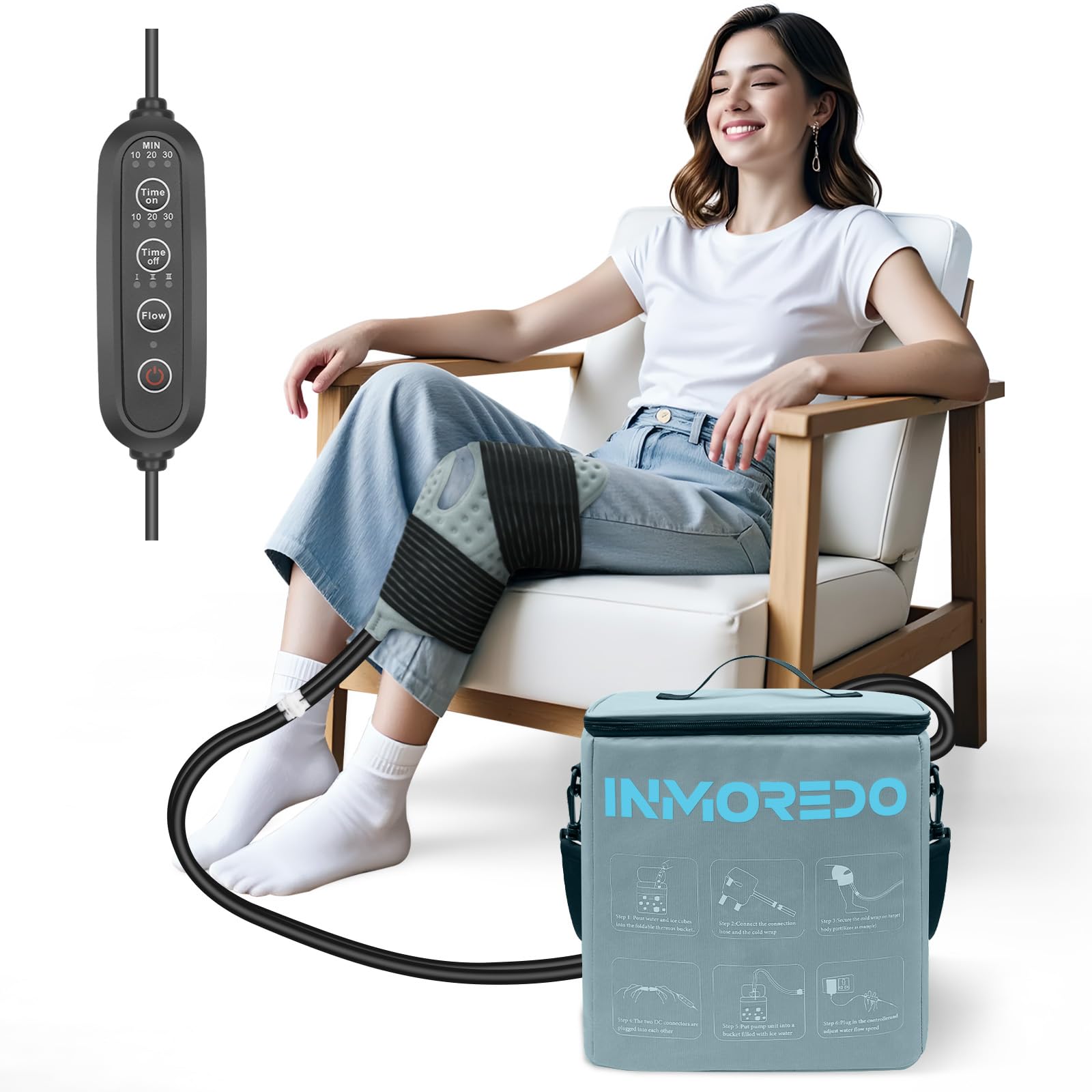Photo 1 of Cold Therapy Machine with Programmable Timer, Ice Machine for Knee After Surgery ACL,Cryotherapy Pain Relief Compression Pad for Shoulder, Arm, Ankle