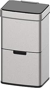 Homra - Cubo de Basura con Sensor (3 Compartimentos, 72 L, 2 x 12 + 1 x