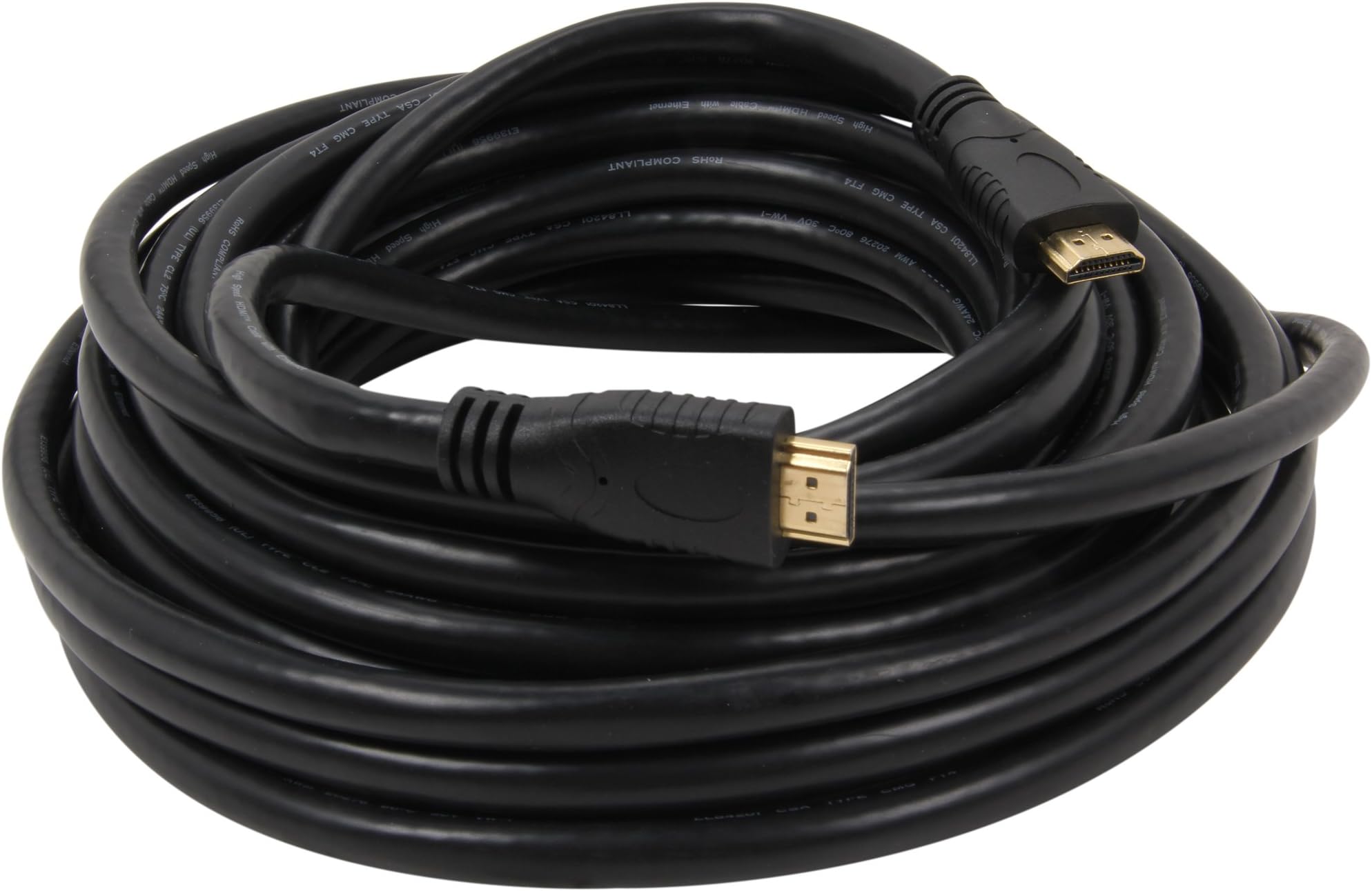 Nippon Labs NMHD-35MM 35-Feet High Speed HDMI with Ethernet CL2 Rating, Black Cable M/M 24 AWG Gold Plated