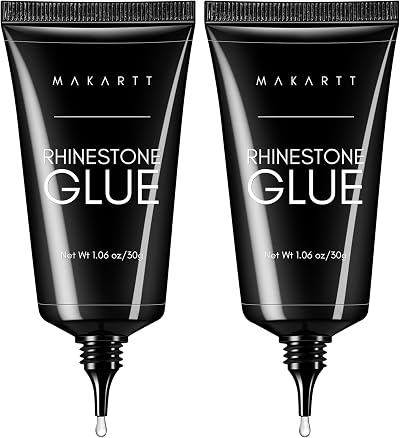 Makartt Rhinestone Glue 30g 2 Pack Nail Gem Gel 3D Sculpture UV Curing