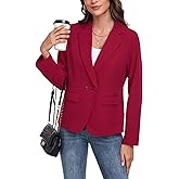 MINTLIMIT Long Sleeve Blazers for Women Button Front Lapel Collar Jacket Casual Work Office Blazer Jackets with Pockets
