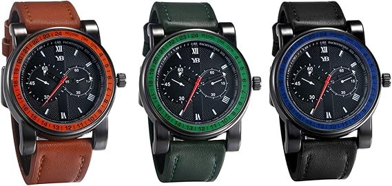 Amazon ｊｅｗｅｌｒｙｗｅ 腕時計 メンズ 革ベルト 人気 防水 アナログ クオーツ ビジネス カジュアル ファッション メンズ アクセサリー 家族 友達 彼氏 誕生日 クリスマス プレゼント 3点 セット メンズ腕時計 腕時計 通販