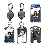 Badge Holder Retractable Clip Heavy Duty Carabiner