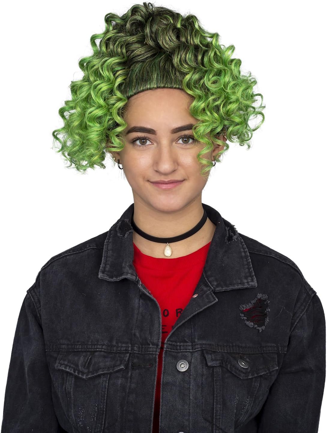 Amazon Com Eliza Zombie Costume Accessory Green Deluxe Wig Clothing