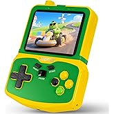 Kids Handheld Video Game Player, 220 Preloaded Classic Games, Portable Plug & Play Retro Game Console with 3.5'' Screen & Rechargeable Battery, No Ads, Mute Function for Travel-Green