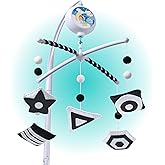 Montessori Mobile Baby for Crib (TINITIGIES) - Black and White Mobile Give Visual Stimulation to Engage Your Newborn - Baby Crib Mobile for Boys & Girls - Baby Mobile for Crib