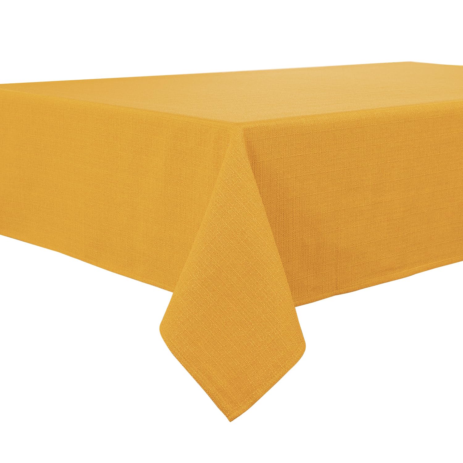 BALCONY & FALCON Rectangle Tablecloth, Wrinkle Resistant and Water Proof Table cloth, Decorative Linen Fabric Tablecloths for Dining, Parties, Kitchen, Wedding and Outdoor Use (Gold Orange, 140x180cm) โ image 1