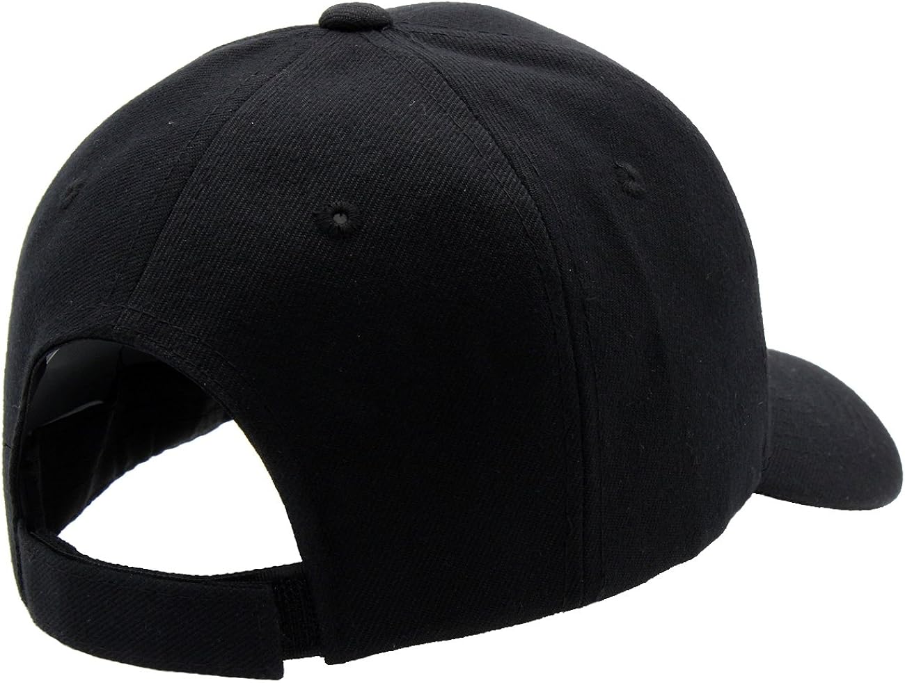 Baseball Cap Hat Men Women - Classic Adjustable Plain Blank, BLK: Clothing